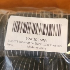100 PCS Sublimation Blank Car Coasters, 2.75 in Circular 100 Count (Pack of 1)