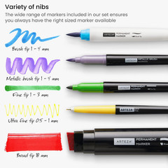 Permanent Markers – Set of 80 with 61 Assorted Colors, Low-Odor Quick-Dry Paint