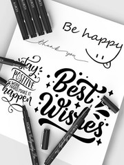 Micro Fine liner Drawing Art Pens Calligraphy Pens: 22 Size Art supplies Wate…
