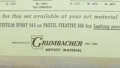 GRUMBACHER Finest 60 Soft Pastels Set #56 Wood Box Portrait Landscape Assortment