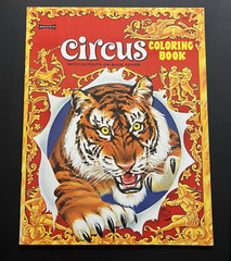 Vintage Original Handpainted Painting Cover Art Children’s Circus Coloring Book