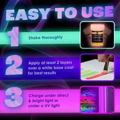Glow in the Dark | Luminescent | Phosphorescent | Self-Luminous Paint – Set of 8