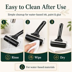 4 Inch Rubber Roller Brayer Rollers for Crafting, Hard Rubber 1pc-4 inch