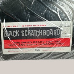 Bienfang Black Scratch Board No 657 SB-1 10 Sheets 8.5×11 10 Point Thickness