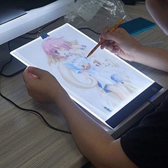 Ultra-Thin Portable A4 LED Light Box Tracer w/USB Cable Dimmable white