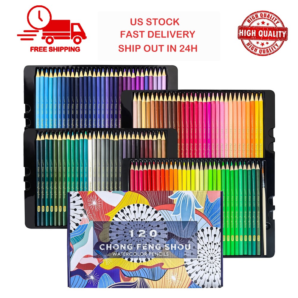 Premier Watercolor Colored Pencils 120Pack Art Drawing for Adult Kids Student US