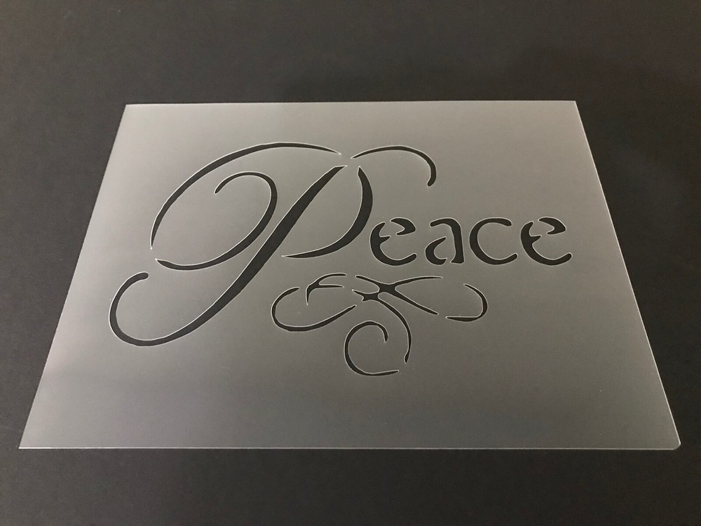 Peace Sign #3 Stencil 10mm or 7mm Thick, Peace, Love, Hippie, Airbrushing