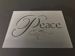 Peace Sign #3 Stencil 10mm or 7mm Thick, Peace, Love, Hippie, Airbrushing