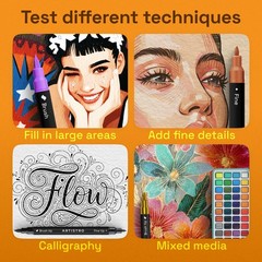ARTISTRO 24 Acrylic Paint Markers – 1 Count (Pack of 24), Multicolor