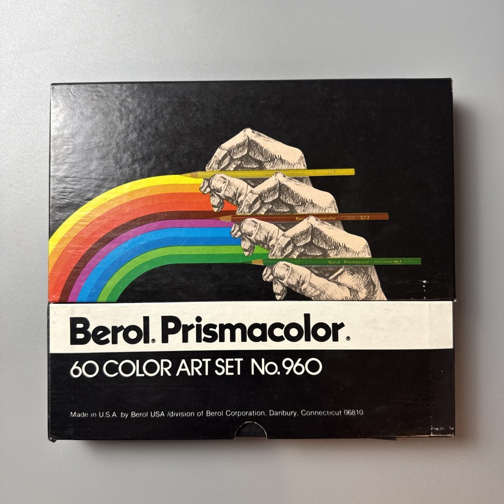 Vintage Unsharpened Prismacolor No. 960 Colored Pencils Full Set Of 60