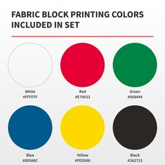 Speedball Premium Block Printing Ink Set – 6 Colors for Fabric Kitchen