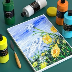 Nicpro 14 Colors Large Bulk Acrylic Paint 16.9 Fl Oz (Pack of 14), 14
