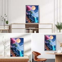DPHERO Bright Moon Diamond Painting Kits for Beginners Adults,5D DIY USYZ781