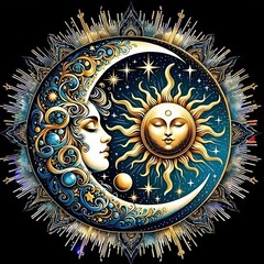 GDYEEH DIY 5D Sleepy Sun and Moon Diamond Art 20 cm x 30 x 1 cm, USGD299