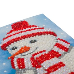 CraftBuddyUS CCK-10×15-B4: Cozy Snowman, Crystal Art Card, 10 x 15cm
