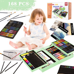 168Pcs Drawing Painting Set, Deluxe Wooden Art Set Crafts Coloring Book, Sketch