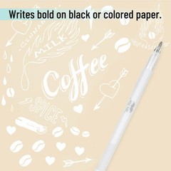 Mr. Pen- White Gel Pens for Artists, 8 Pack, 0.8 1 Count (Pack of 8),