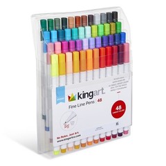 0.4mm Fine Line Drawing Pens, 48 Pack Colored Ink Artist Markers for Sketching &