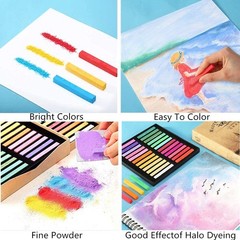 12 Pc Non Toxic Square Soft Pastel Chalk Set Artist Drawing Painting Supplies
