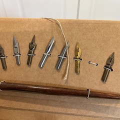Cavallini & Co. Calligraphy Set with Pen, Assorted Nibs, Black Ink