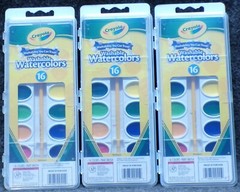 Lot of 3 Crayola Washable Watercolor Set 16 Colors Each