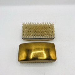 Lot of 2 Gold MCM Vintage Suit Brushes For Fabric Upholstery 4.5×2.5 Inches