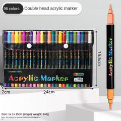 Acrylic Paint Markers 48 Color Dual Tip Fine and Brush Professional Art Use