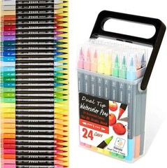 Dual Tip Markers for Kids, Washable Markers Set, Art Marker with Stand Portab…