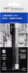 Tombow 57317 Mono Zero MONO Eraser Balue Pack, Rectangle, Black