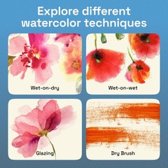 ARTISTRO 50 Color Watercolor Paint Set – Portable Portable, Multicolor