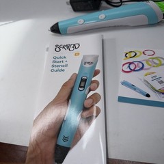 Scrib3D P1 3D Printing Pen + Color Filaments + Guide in Box W/Charger