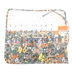 Kitten 22-Slot Paint Brush Holder Artist Storage Organizer Roll-Up Case Bag