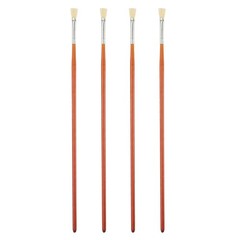 4 Pcs Paint Brushes Bulk, Fan-shaped Tip Painting Brush, (0.6 Inches, Red)