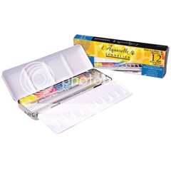 Sennelier l’Aquarelle Artists’ Watercolor 12 Half Pan Metal Box Set (N131613)