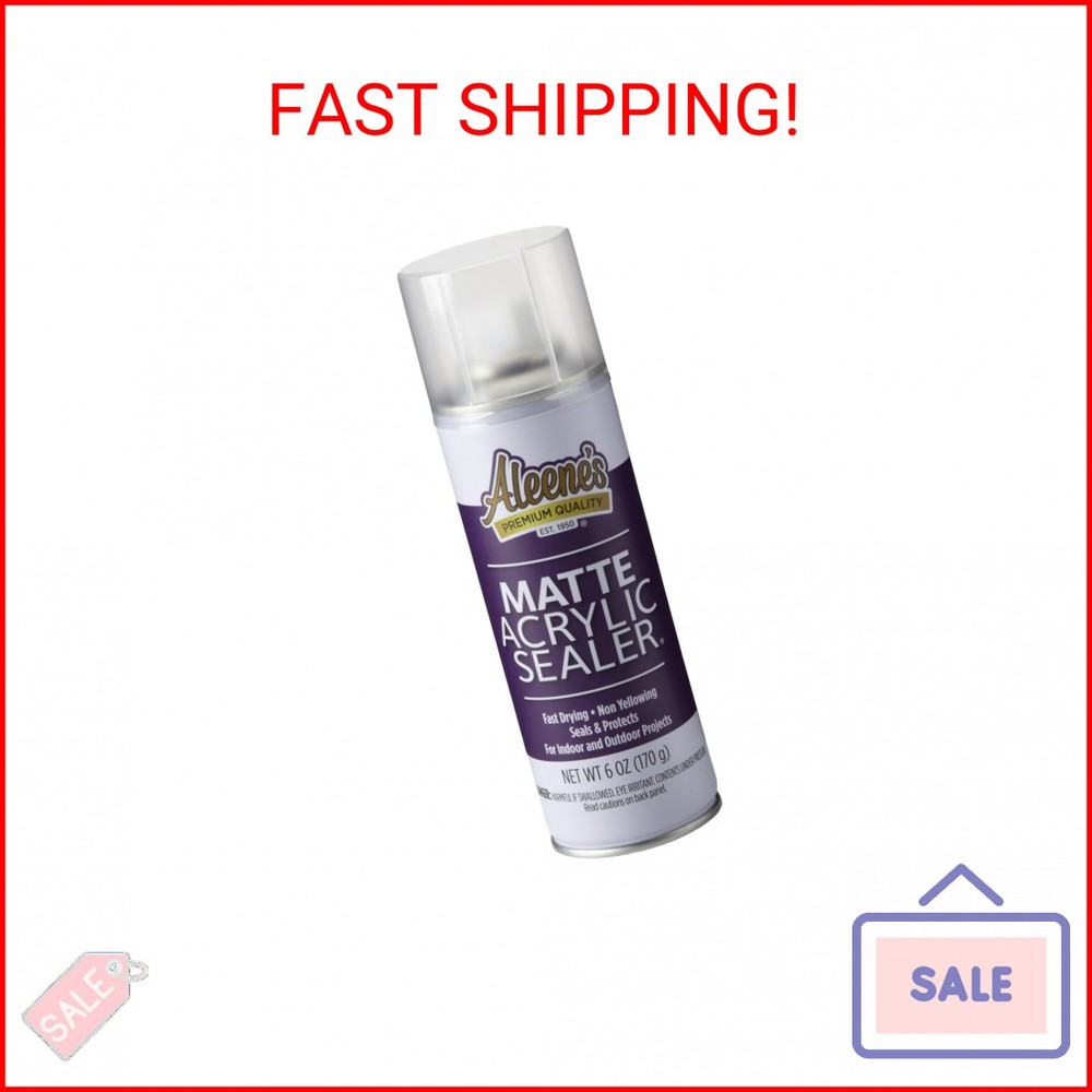 Aleene’s Spray Finish 6oz Acrylic Sealer, 6 Ounce (Pack of 1), Clear-Matte