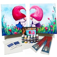 I Love You Gnome Matter What – Date Night Painting Kit for Couples – Canvases…