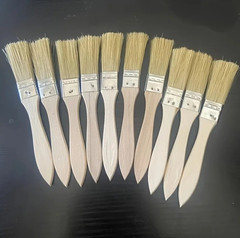 10pcs Pig Bristle Paint Brushes Wooden Handle Art Craft Glue Set Kit – NEW