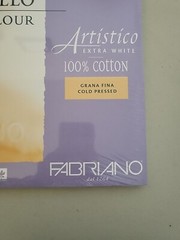 Fabriano Artistico 140 lb. Cold Press 20 Sheet Block 9×12″ – Extra White ART