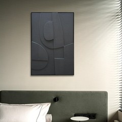 NANKAI Art Hand-Painted Three-Dimensional Black Texture Art Modern Minimalist…
