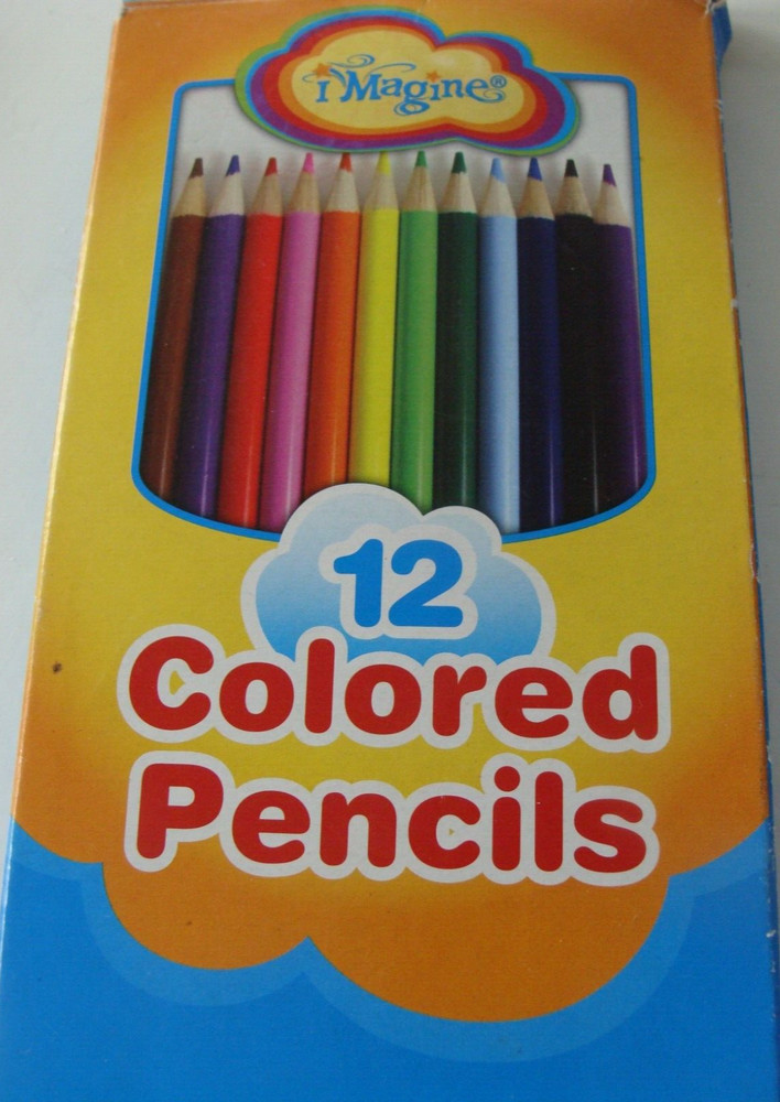 Imagine Coloring Colored Pencils 4.5” Set of 12 Made in Vietnam