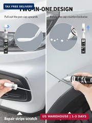 Oxford White(YZ/Z1/M6887) for Ford Touch Up Paint Pen, 2 in 1 Car Scratch Remove