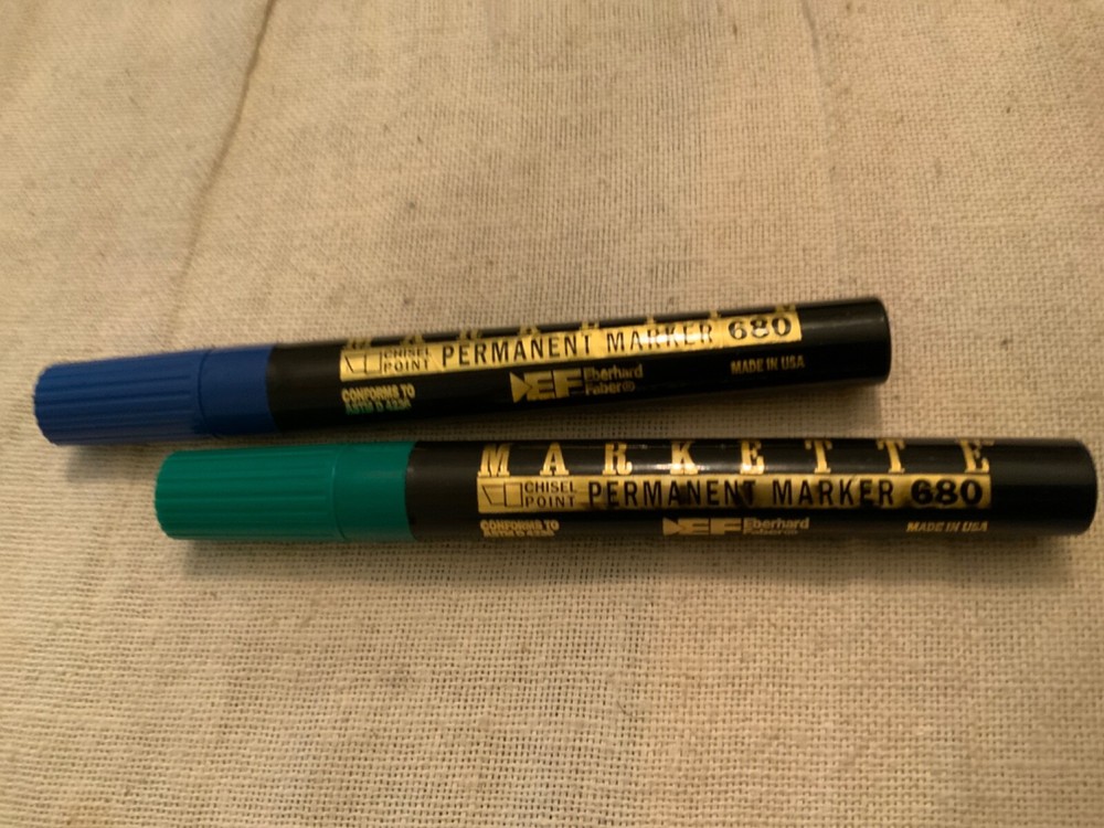 permanent marker USA blue green MARKETTE 680 eberhard faber