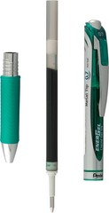 Sleek EnerGel RTX Retractable 0.7mm Gel Pen with Contoured Grip, Green Ink