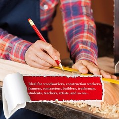 48 Pcs Jumbo round Pencil, Wooden Pencil with Black Core for Carpenters Construc