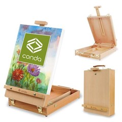 Premium Wooden Sketch Box Easel – Adjustable Tabletop Art Easel for Painting …