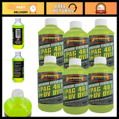PAG Oil 46 Viscosity with UV Dye – 8oz, 6-Pack – Supercool Automotive Refrigeran