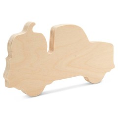 Chunky Wood Pickup Truck Cutout W/ Pumpkin 4″, Fall Craft & Decor | Woodpeckers