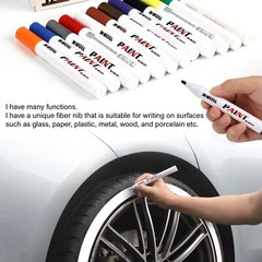 Multicolor Paint Marker Pen 12PCS Waterproof Permanent for Car Tyre Tire Tread