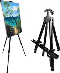 Art Painting Display Artist Easel Stand, Portable Metal Adjustable Easels