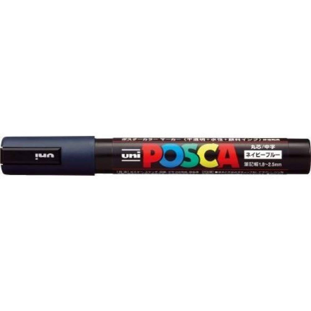 Mitsubishi Posca Pencil, Medium Point, PC-5M, Navy Blue, PC5M.9, 10 Pieces